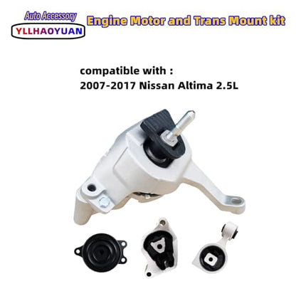 Yllhaoyuan Engine Motor Transmission Mounts Kit for Nissan Altima 2.5L - size: 2007-2017 Nissan Altima 2.5L