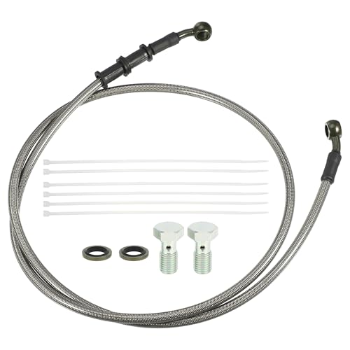 uxcell 1 Set 130cm Motorcycle Hydraulic Brake Clutch Line Hose Universal - size: 130CM
