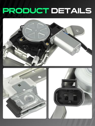 YHTAUTO Rear Driver Side Power Window Regulator w/Motor for Chevy, GMC - size: Rear Driver Side