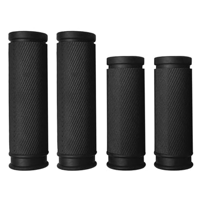 4Pcs Bike Handlebar Grips, 85mm 105mm TPR Rubber Short Grips Fit Twist Shift and Revoshift - color: Black