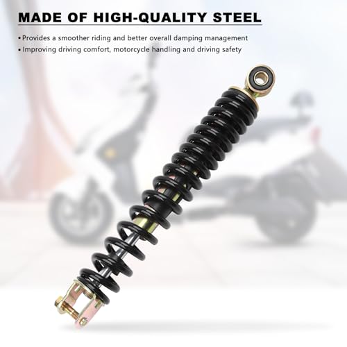 Minho Motorcycle Single Rear Shock Assembies 315MM/12.4" in Heavy Iron Material Compatible with Chinese GY6 50cc Scooter Mopeds Taotao ATM50 - size: 315mm