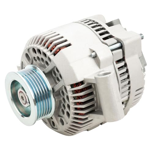 PHILTOP 95Amp Alternator Replacement for Ranger 96-97 3.0L 4.0L Ranger 98-00 2.5L 3.0L 4.0L Ranger 02-05 3.0L F150 97-02 4.2L High Output Alternators Replace 7750N-6G1 12V 95Amp CW 6-Groove Pulley - size: 7750N-6G1-N