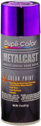 Dupli-Color MC204-6 PK Metalcast Automotive Spray Paint - Purple Anodized Coating - 11 oz Aerosol Can Pack of 6 - color: Purple, size: 11 Ounce (Pack of 6)