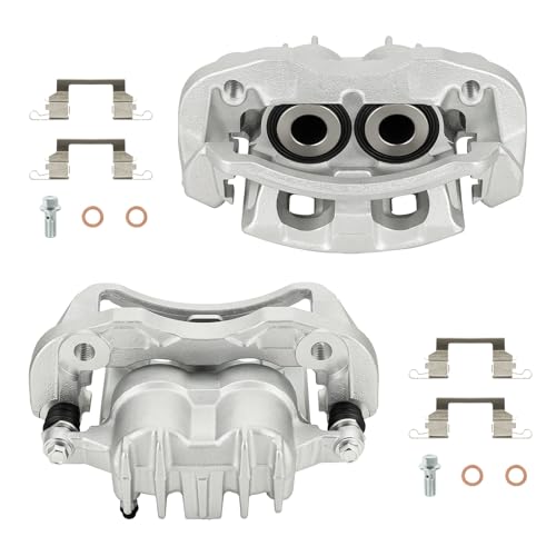 Rear Disc Brake Caliper Assembly with Bracket fit for 2000-2004 Ford F-250 F-350 Super Duty, 2000-2005 Ford Excursion, Rear Left and Right Caliper set with 2PC, 18-B4752 + 18-B4753