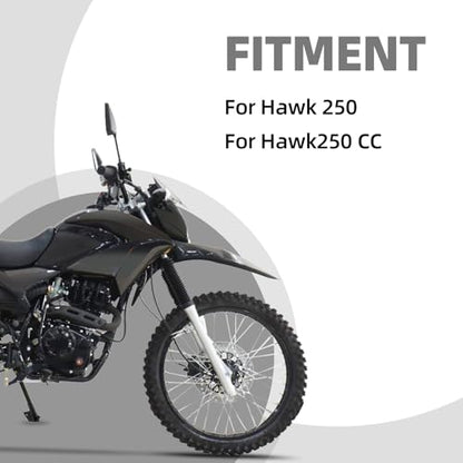 Plastics Fairing Fender Kit for Dirt Bike Hawk 250 - color: Imitation Carbon Fiber