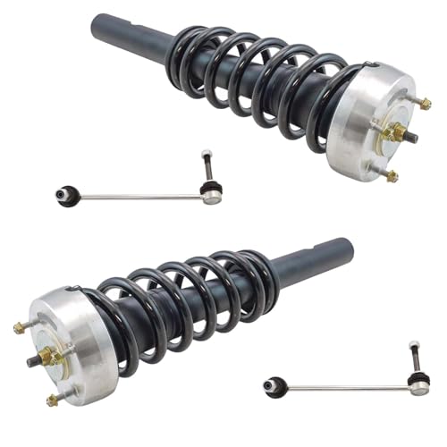 TRQ Front Suspension Kit Complete Strut & Coil Spring Assembly Sway Bar Stabilizer Link Compatible with 2007-2013 BMW X5 2008-2014 X6 - style: SCA30499