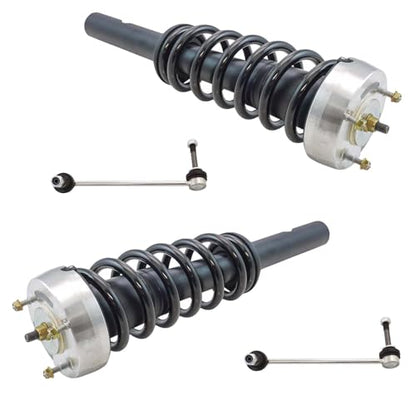 TRQ Front Suspension Kit Complete Strut & Coil Spring Assembly Sway Bar Stabilizer Link Compatible with 2007-2013 BMW X5 2008-2014 X6 - style: SCA30499