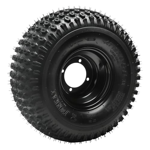 18x9.50-8 Tire & Wheel Assembly, Tubeless 4PR Off-Road ATV Go Kart Golf Cart Drift Trike Quad Tire Mounted on 8" Iron Rim, 4 Lug 110mm Bolt Pattern Replacement Wheel (2 Pack)