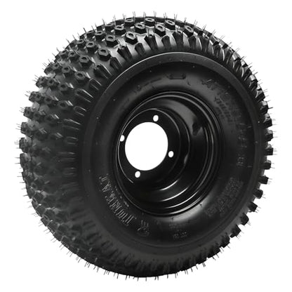 18x9.50-8 Tire & Wheel Assembly, Tubeless 4PR Off-Road ATV Go Kart Golf Cart Drift Trike Quad Tire Mounted on 8" Iron Rim, 4 Lug 110mm Bolt Pattern Replacement Wheel (2 Pack)