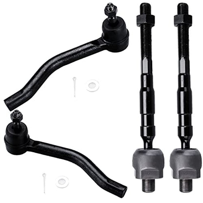 4pc Front Outer Inner Tie Rod End Kit for Nissan Altima 2007-2013 - size: ES800357 ES800358 EV800356