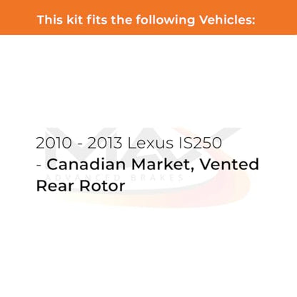 Max Advanced Brakes Front & Rear Brake Kit For Lexus IS250 - color: ValueMAX, size: KT1032