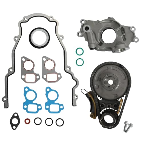 Oil Pump & Timing Chain Kit with Timing Cover Gasket - color: QH-TCK-GM5300-001