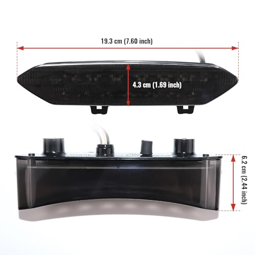 LED Tail Light for Yamaha Raptor 700 700R, Smoked Black