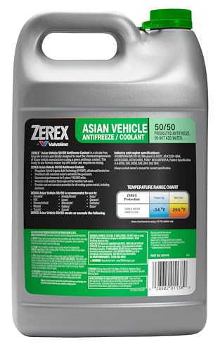 Zerex Asian Vehicle Green 50/50 Ready-to-Use Antifreeze Coolant 1 Gallon