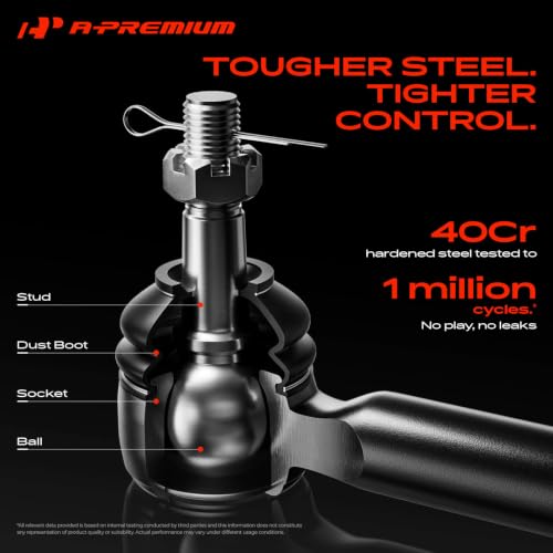 A-Premium Front Outer Tie Rod End, Compatible with Dodge - size: 2Pcs-Outer Tie Rod End
