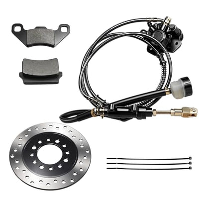 Hydraulic Rear Disc Brake Caliper System Disk Rotor Pads Compatible with Dirt Bike Quad Wheel ATV Go-kart 150cc 200cc 250cc Dune Buggy
