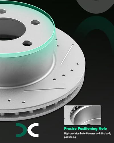 SCITOO Front Brake Kits Drill & Slotted Brakes Rotor Brakes Pads:5115;D477 - size: Front 5115 + D477 [2+4PCS]