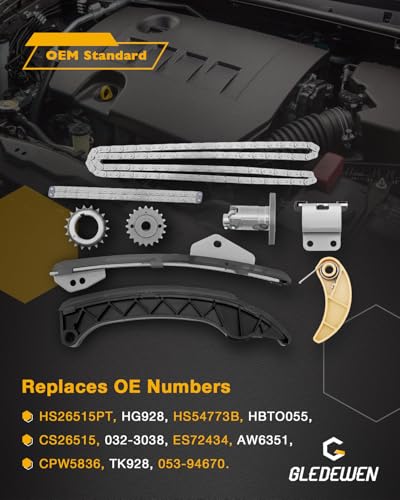 Head Gasket Set 1.8 L, Timing Chain Kit, Fit for 09-16 Toyota Corolla