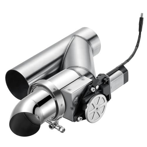 SPELAB Electric Exhaust Cutout 3.0 Inch with Elbow Muffler Exhaust Valve Kit with One Controller Remote Kit - size: 3.0