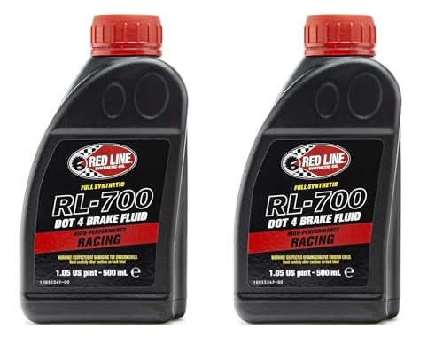 Red Line 90405 RL-700 High Performance Racing DOT 4 Brake Fluid - 16 Ounce (2 Pack) - color: RL-700 High Performance Racing, size: 2 PACK