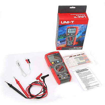UNI-T Digital Multi Meter UT89X 6000 Counts True RMS Sine Wave Measurement Live Wire Test AC DC Voltage Current Ohm Capacitance Frequency Temperature Probe Diode Continuity Dual Range NCV hFE - size: UT89X