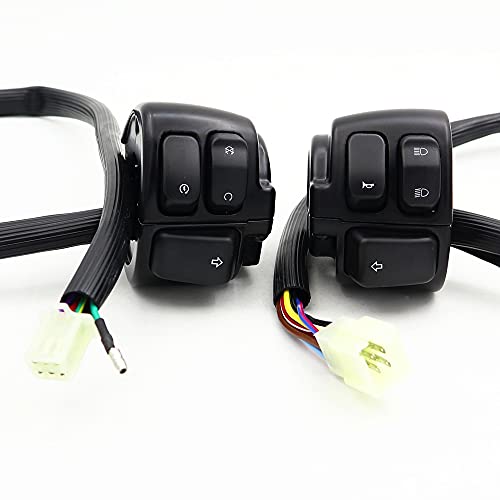 Control Switches Handlebar Wire Harness Horn Turn Signals Light On/Off Switch for Harley 1996-2012