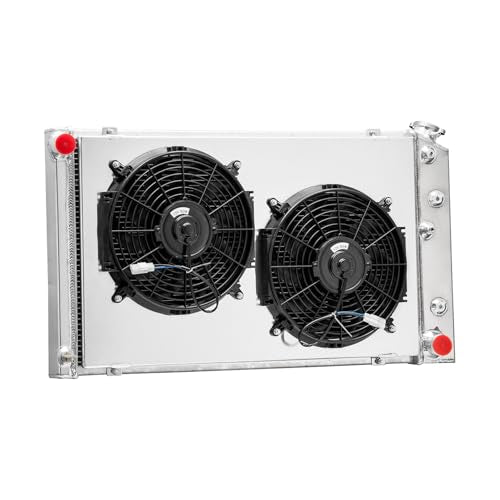 3 Row Core Radiator Shroud fan for 1973-1990 Chevy Caprice C10 C20 C30 K10 K20 K30 Suburban El Camino Malibu GMC Buick Oldsmobile Cadillac Plymouth Aluminum Radiators #CC161