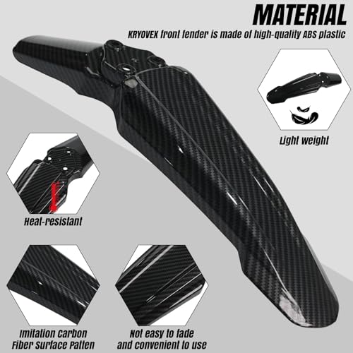 Surron Front Fender, Imitation Carbon Fiber Motorcycle Fender Mud Guard for Surron Sur Ron Light Bee X/S, Segway X260 X160 - style: Imitation Carbon Fiber