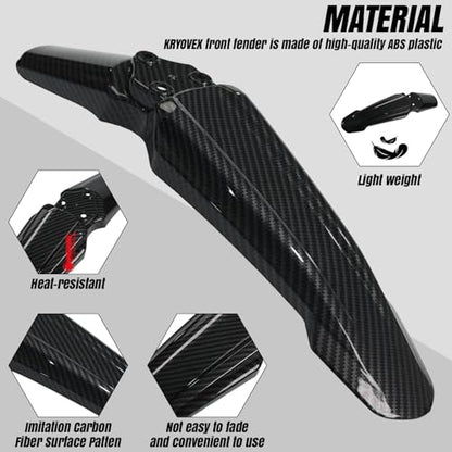 Surron Front Fender, Imitation Carbon Fiber Motorcycle Fender Mud Guard for Surron Sur Ron Light Bee X/S, Segway X260 X160 - style: Imitation Carbon Fiber