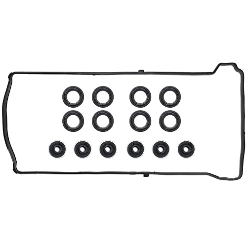 Valve Cover Gasket Set - Compatible with 2.0L 2.3L 2.4L 2002-2015 Honda Accord, Civic, CR-V, Element, Crosstour, Acura CSX, ILX, RDX, RSX, TSX - Replace VS50614R, 12341-R40-A00