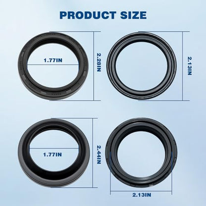 2Pcs Fork Oil Seal&Dust Seal Kit