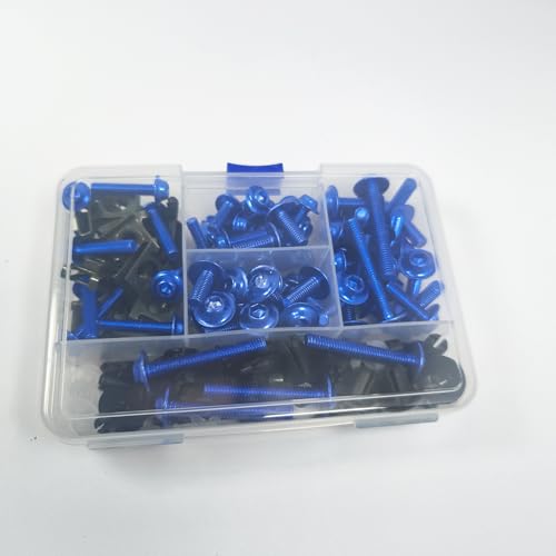 210pcs Motorcycle Fairing Bolts Kit for Sportbike Blue - color: Blue