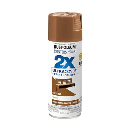 Rust-Oleum Painter's Touch 2X Ultra Cover Spray Paint, Gloss Chestnut - color: Gloss Chestnut, size: 12 Ounce (Pack of 1)