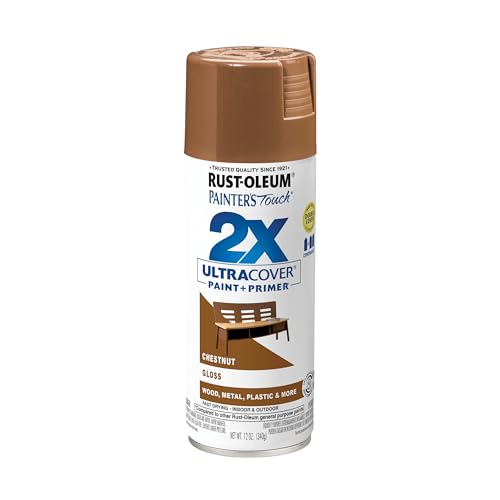 Rust-Oleum Painter's Touch 2X Ultra Cover Spray Paint, Gloss Chestnut - color: Gloss Chestnut, size: 12 Ounce (Pack of 1)
