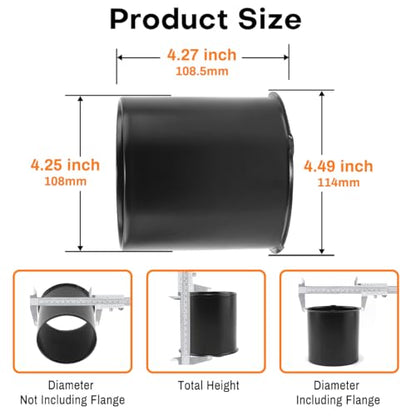 4Pcs 4.25inch Wheel Center Caps Fit 4.25" Center Bore Truck Trailer RV SUV Wheels Rims, Carbon Steel Matt Black Open-end Push Through Hub Covers - color: Matt Black, size: 4.25in