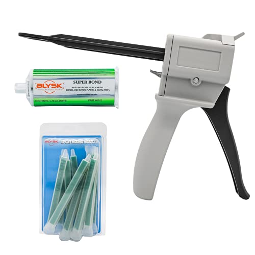 Dual Cartridge Gun Kit with Epoxy, 50ml, Mixing Nozzles - size: 3.25"(8.5cm)