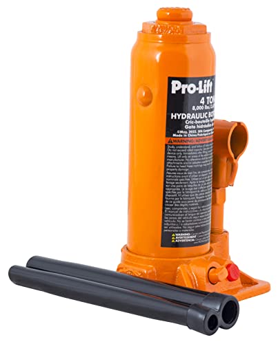 Pro-Lift 4 Ton Hydraulic Bottle Jack - Portable Car Jack 8000 Lbs Capacity with Pump Handle for Car Sedans SUV
