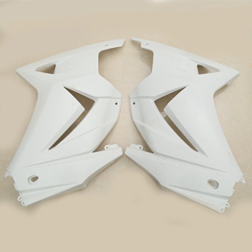 TCT-MOTORPARTS Unpainted White ABS Fairing Bodywork Fits for Kawasaki Ninja 250R EX250 2008-2012 - size: Fit For 250R 2008-2012