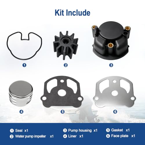 MARKGOO Water Pump Repair Kit 0984461 for OMC Cobra Stern Drive 2.3L-7.5L - color: 984461 fits V6 V8 2.3-7.5L