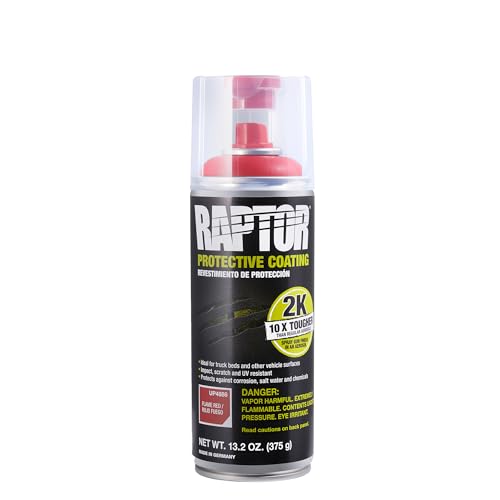 Raptor 2K Bedliner Aerosol, Protective Coating, 13.2 OZ - color: Flame Red