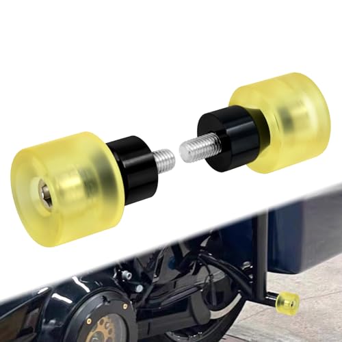 Motorcycle Crash Bar Decorative Wheels for Engine Guards Saddlebag Guards - color: Yellow and Black