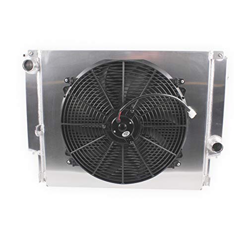 OHOB-COOL Full Aluminum Radiator With Shroud Fan For BMW 323i 328i E36 E30 M3 MT 1992-1999 1993 1994 1995 1996 1997 - size: For 92-99 BM W