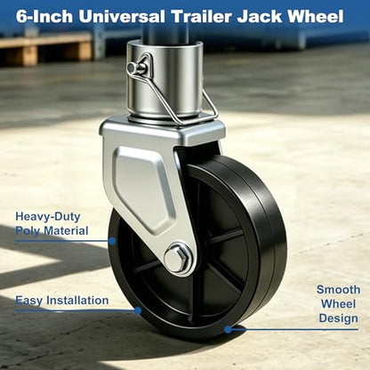 6-Inch Boat Trailer Jack Wheel Replacement