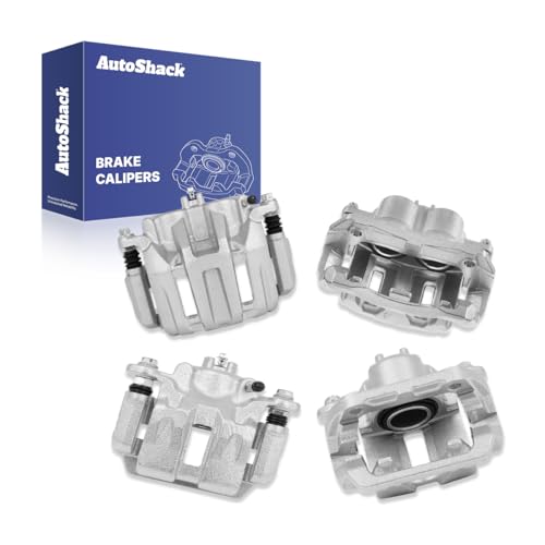 AutoShack Front & Rear Brake Calipers with Bracket, 4pcs