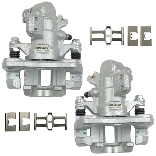 2 Pcs Brake Calipers w/Bracket Fit for 2006-2015 Honda Civic 2006-2018 Acura CSX ILX, Driver and Passenger Side Disc Brake Calipers Replace for 19B3298 19B3299 - size: 19B3298+19B3299