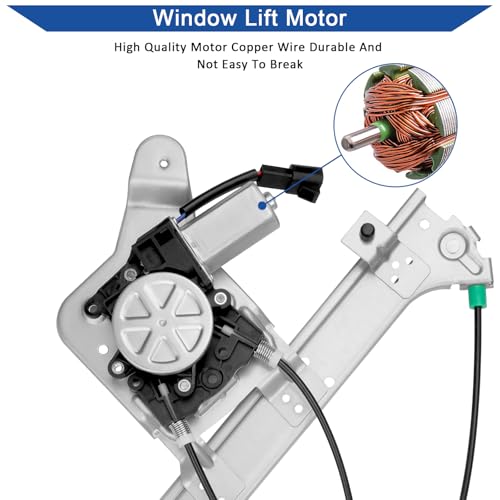 Obaee 741-579 Rear Passenger Side Power Window Regulator with Motor Assembly Compatible with 2000-2007 Chevy Silverado/Tahoe/Suburban/Avalanche 1500 2500 3500, Cadillac Escalade, GMC Yukon XL/Sierra - size: Rear Right Passenger Side