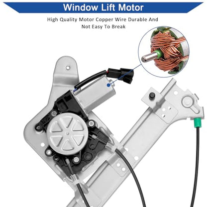 Obaee 741-579 Rear Passenger Side Power Window Regulator with Motor Assembly Compatible with 2000-2007 Chevy Silverado/Tahoe/Suburban/Avalanche 1500 2500 3500, Cadillac Escalade, GMC Yukon XL/Sierra - size: Rear Right Passenger Side