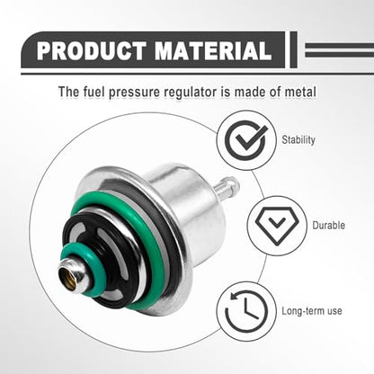 Car Fuel Injection Pressure Regulator Bronze Hue with Metal Ring Compatible for Jeep Wrangler 1991 1992 1993 1994 1995 OE#12460604