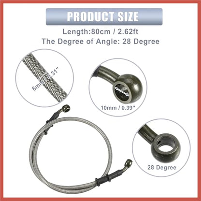 ACROPIX 80cm Motorcycle Hydraulic Brake or Clutch Line Hose Universal