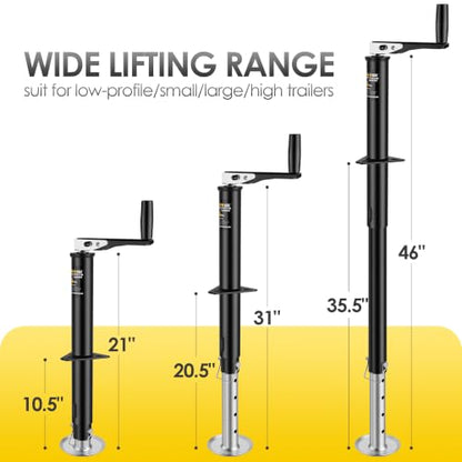 5000lbs A-Frame Trailer Jack,30" Lift 20-24V Cordless Drill Compatible with Adjustable Drop Leg for Utility, Yacht, and Camper Trailers